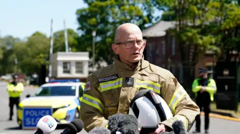 PA Media Chief Fire Officer Rob MacDougall was visibly emotional while briefing media this afternoon