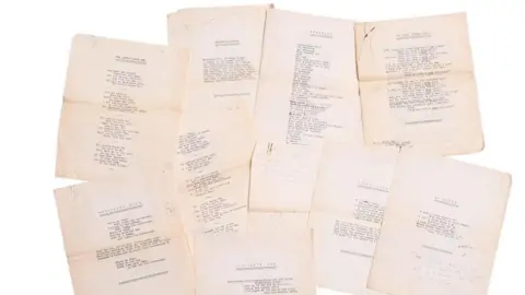 Fieldings Auctioneers A collection of yellowing letters on a white background