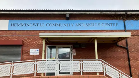 James Grant/BBC Exterior of a brick building which houses the Hemmingwell community and skills centre where events are held.