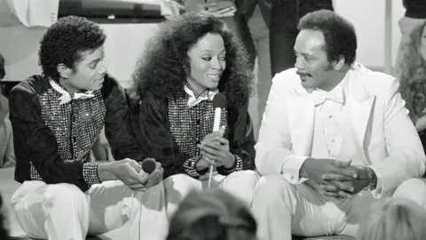 Getty Images Michael Jackson, Diana Ross y Quincy Jones en 1981