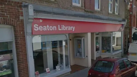 Google The frontage of Seaton Library on Queen Street 