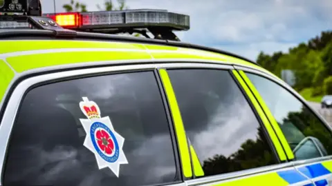 Stock shot of a Lancashire Constabulary police car.