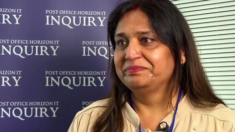 Former sub-postmistress Seema Misra at the Post Office inquiry