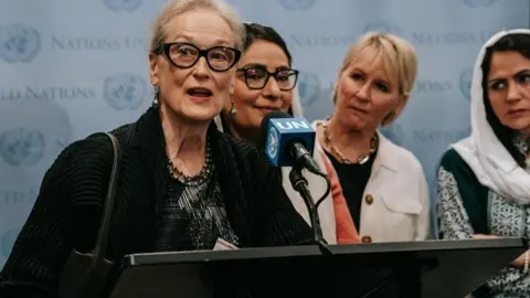 EPA Meryl Streep spoke on the side lines of the United Nations General Assembly at United Nations Headquarters in New York