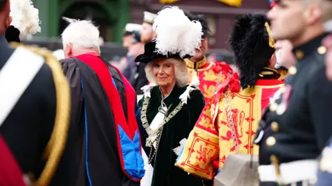 PA Media Queen Camilla leaves the Order of the Thistle ceremony 