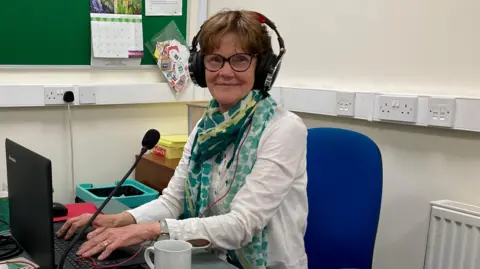 BBC Pat Phew, chair of Wirral Talking Newspapers