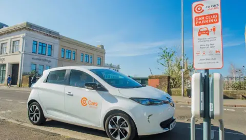 Co Cars A Co Cars car and charging station