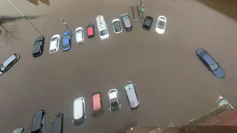 BBC/Mat Trewern Flooding at Meadow Mill 