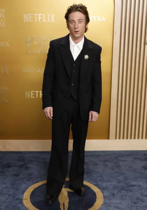 EPA Jeremy Allen White at the 31st Screen Actors Guild Awards in Shrine Auditorium and Expo Hall in Los Angeles, CA, Sunday, Feb. 23, 2025