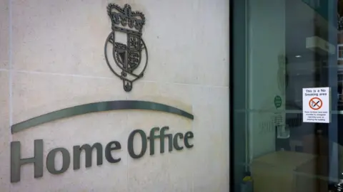 Getty Images The Home Office sign outside their building in Whitehall, London, United Kingdom on the 10th of July 2024.