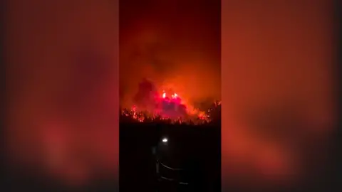 Wildfire burning.