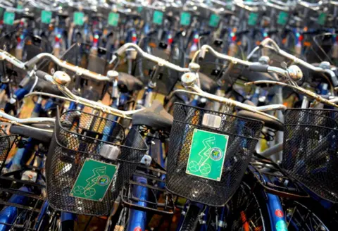  Bicycles from the Kanyashree Project at the Block Development Offices of Midnapore ready for distribution among the poor Girl Students. Kanyashree Project is an International recognised project of West Bengal Government by UNICEF. The Project aims at making education easy for the poor 