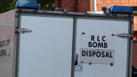 A bomb disposal vehicle
