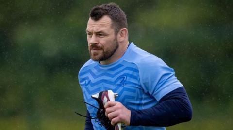 Leinster prop Cian Healy at training 