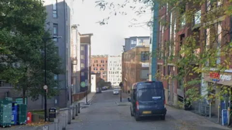 Google A general view of Edward Street, Sheffield, where shots were fired at a building