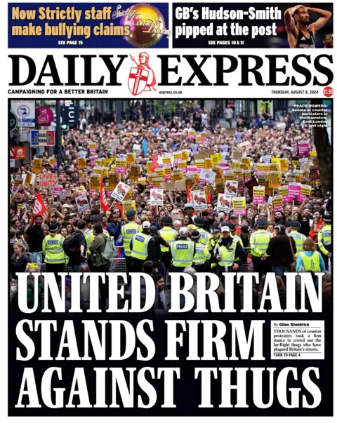 Daily Express: United Britain stands firm against thugs