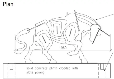 Elegant Clutter A drawing of the bull plans that were part of the planning documents