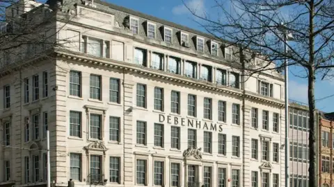 Old Debenhams store in Nottingham city centre