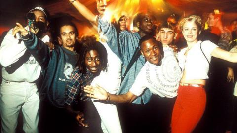 Clubbers at a jungle night at Bagley's nightclub in London in 1996