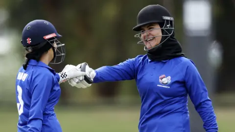 Afghanistan women during a match in Melbourne in 2025