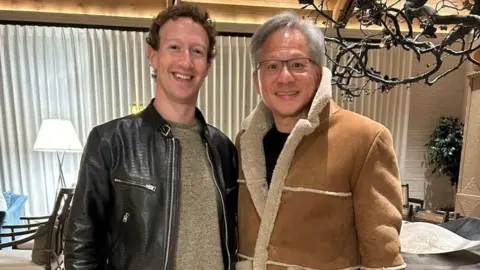 Mark Zuckerberg Meta CEO Mark Zuckerberg and Nvidia CEO Jensen Huang.