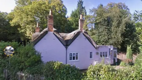 Google East Lodge, near Ascot, is a thatched cottage with four chimneys, rented by the Crown Estate to the former Prince Andrew