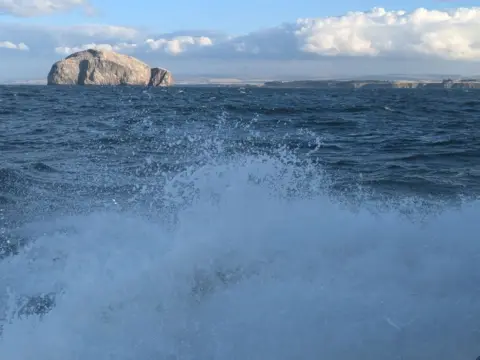 Jean Archer  North Berwick Law taken from the Sola ferry