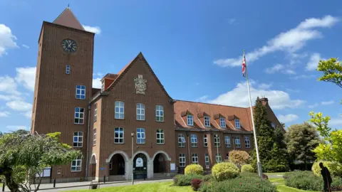An exterior view of Spelthorne Borough Council offices.
