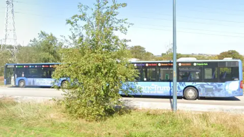 Google Buses at Park and Ride
