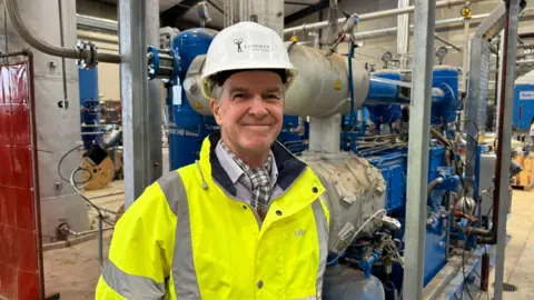 Chief technical officer Roddy Elder inside the carbon capture plant