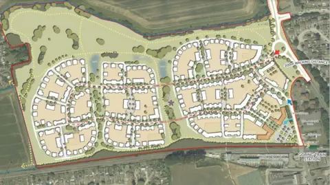 Plans for the 475 new homes