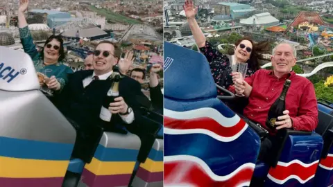 Blackpool Pleasure Beach Mark Cook and Carole Noel 