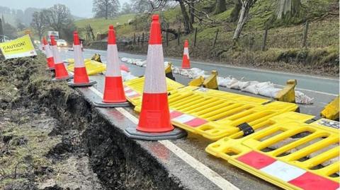Closure of the A59 at Kex Gill