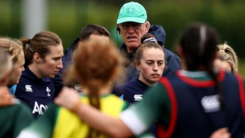 Ireland assistant coach John McKee at a training session