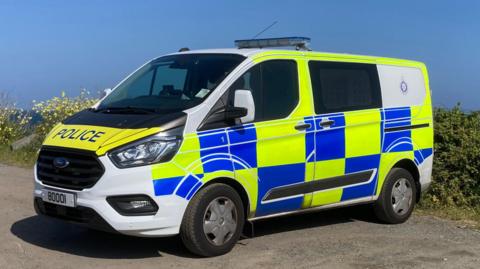 A police van in Guernsey