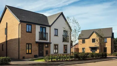 Houses built in the Ashton Green area of Leicester