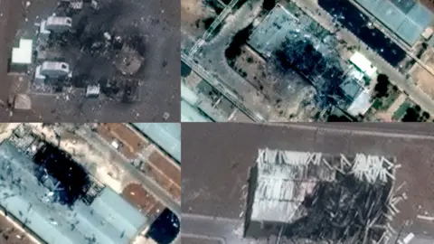 Maxar / BBC Satellite image showing damage to Natanz nuclear site
