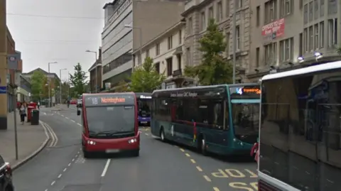 Buses in Nottingham City Centre