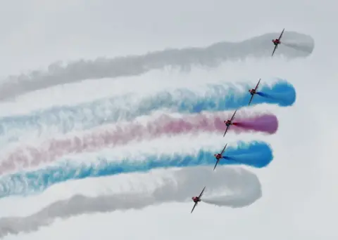 Robin, Cameron and Zara Mair Red Arrows at Portsoy