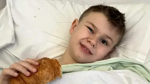 Family handout Ashton, 10, recovering in hospital