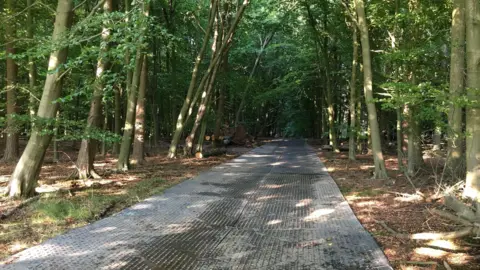 National Trust/Tom Hills Track matting at Ashridge Estate