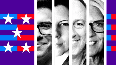 BBC GFX showing faces of voters from the BBC panel