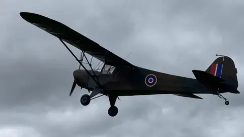 Vintage aircraft in the air