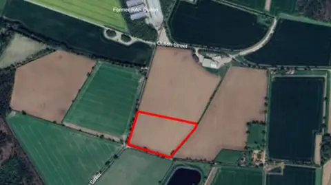 Google A Google Maps aerial image showing farmland