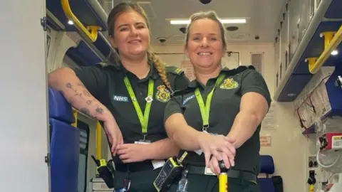 WMAS Meg Fox (left) and mum Dawn (right)