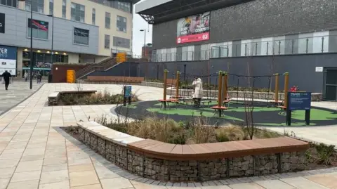 A play area off Morledge in Derby city centre
