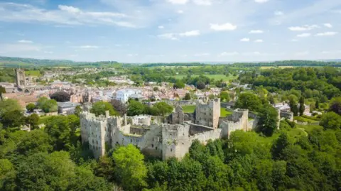 Shropshire Council Aerial view of Ludlow 