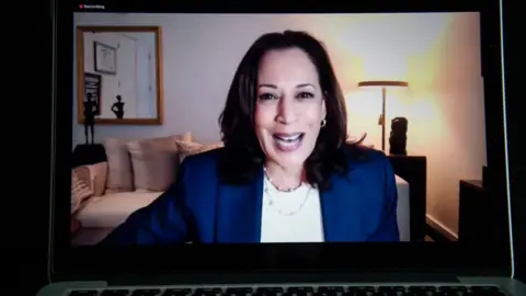 Getty Images Kamala Harris on Zoom