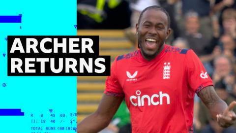 England's Archer celebrates his wickets