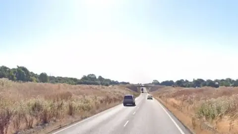 Google Cars driving on the bypass road. 